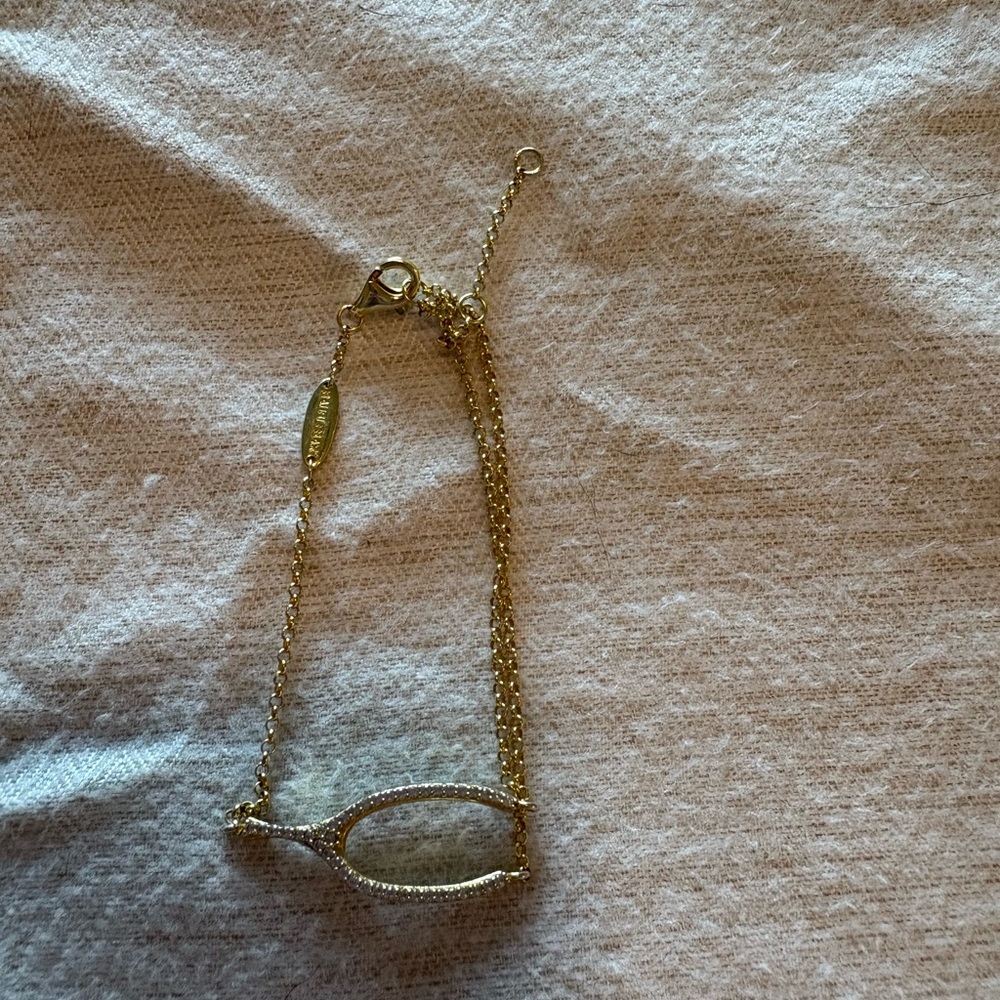 BaubleBar DEMI FINE Gold Bracelet with Clear Accents